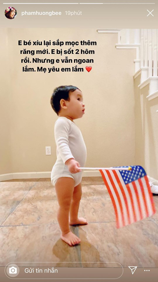 Sau bà xã Đan Trường, Phạm Hương đứng ngồi không yên khi con trai sốt 2 ngày, nguyên nhân là gì? - Ảnh 1. Sau bà xã Đan Trường, Phạm Hương đứng ngồi không yên khi con trai sốt 2 ngày, nguyên nhân là gì? - Ảnh 1.