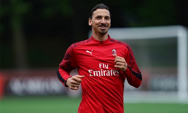 Ảnh Ibrahimovic quay trở lại tập luyện cùng AC Milan - Bóng Đá