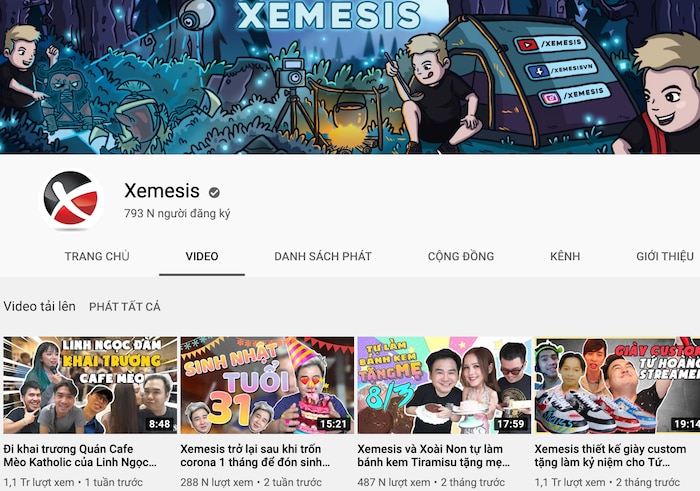Ở thời điểm hiện tại, kênh YouTube của Xemesis đã được khôi phục hoàn toàn tất cả các nội dung.