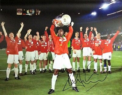 ANDY COLE SIGNED MANCHESTER UNITED 1999 CHAMPIONS LEAGUE 16x12 ...