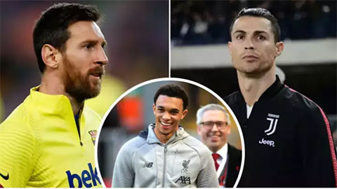 Alexander-Arnold 'bẻ lái' cực ngọt khi phải chọn giữa Ronaldo và Messi