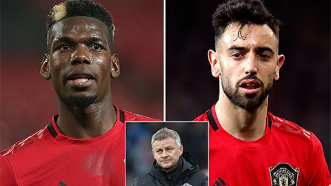 Bruno Fernandes 'nhắc khéo' HLV Solskjaer về Pogba trước trận M.U gặp Tottenham