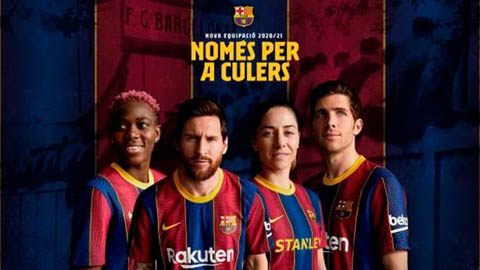 Barca trình làng áo đấu y hệt Crystal Palace